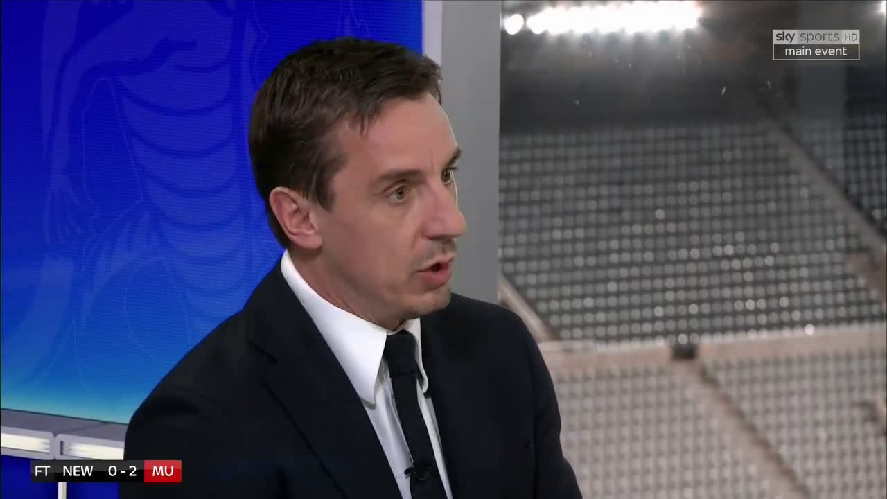Newcastle Fan Hackles Terrified Gary Neville Through Studio Window Funny Video Soccer News
