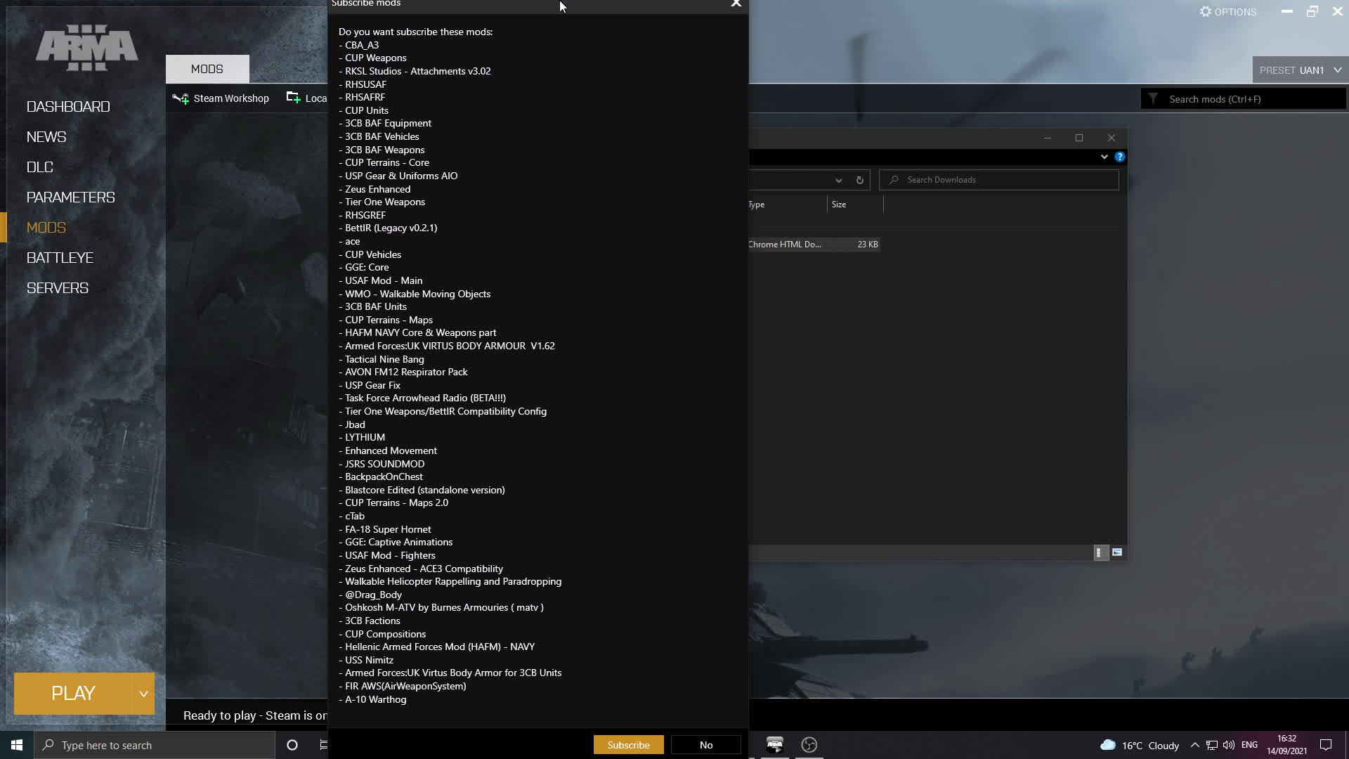 How to install UAN1 Server Mods