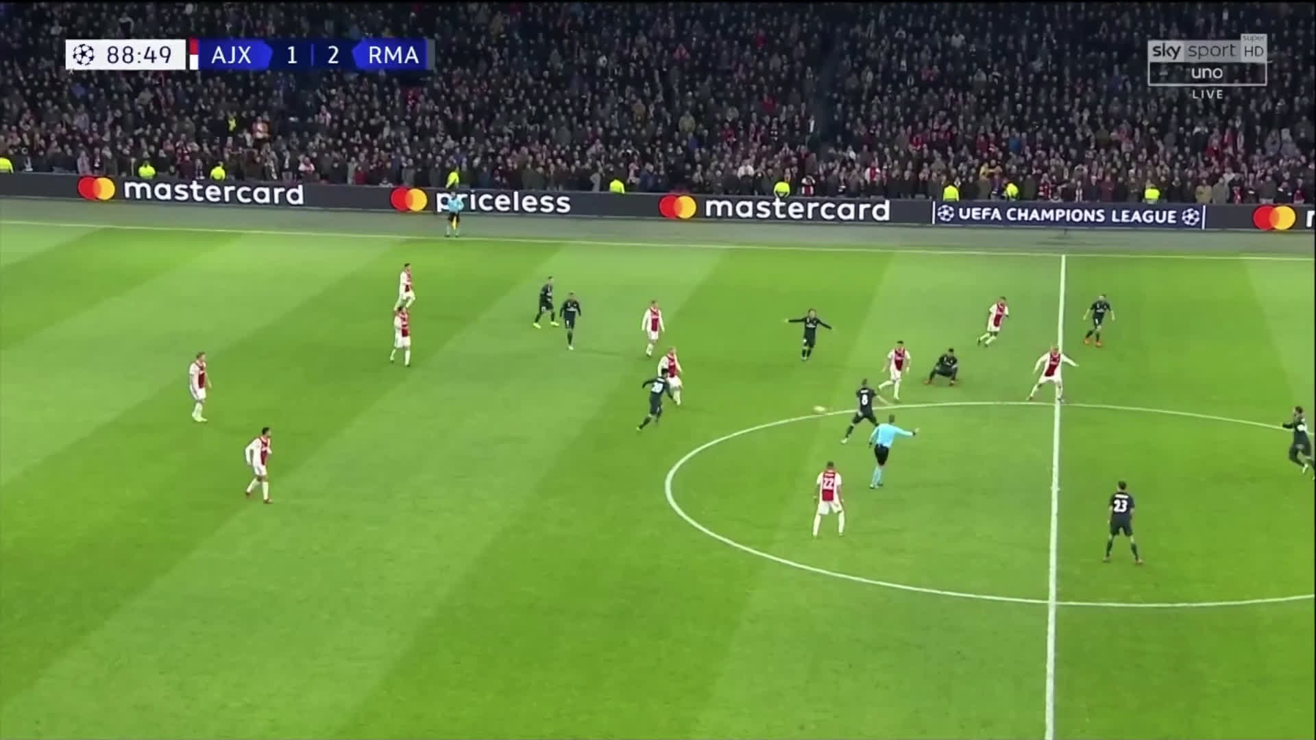 Ramos yellow card v Ajax