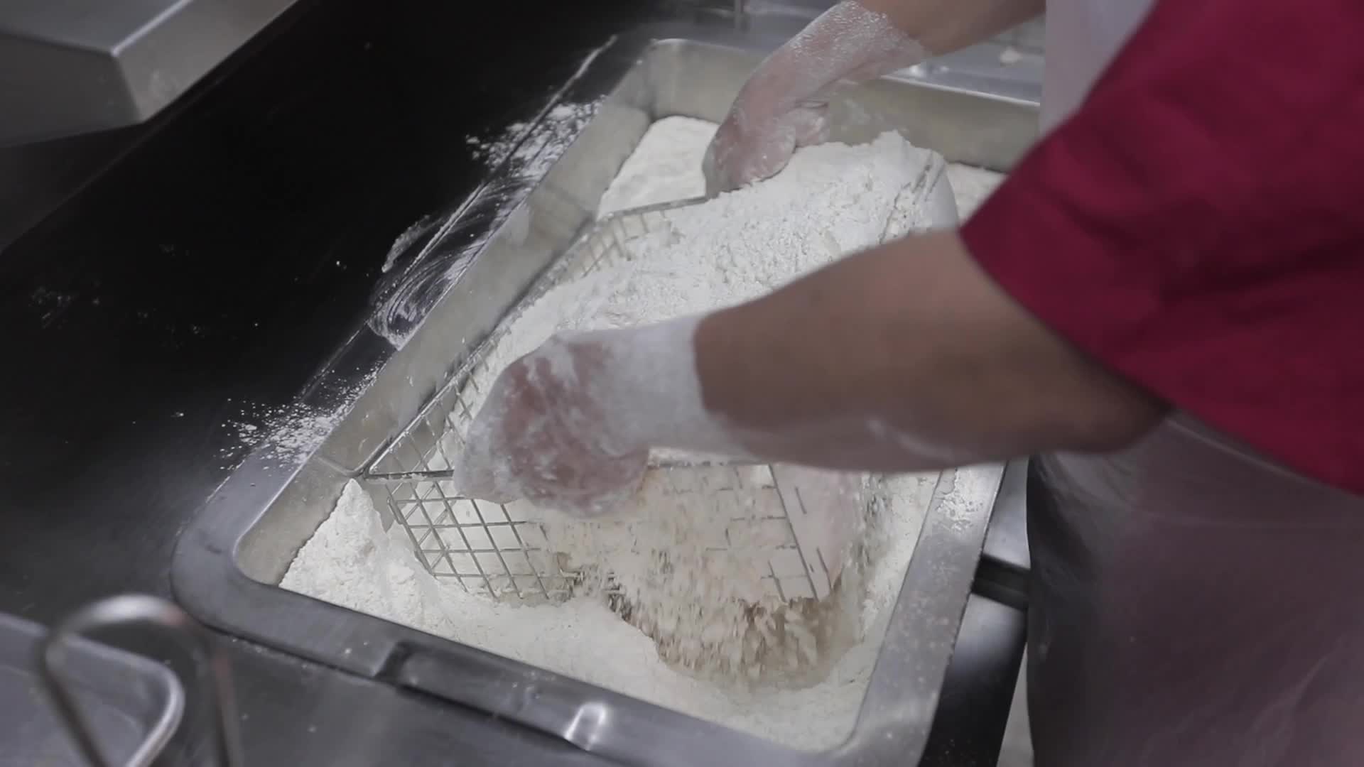 Watch Breading & Racking Hot & Spicy chicken | Streamable
