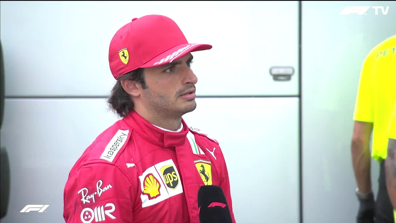 Carlos sainz finds out about call to the stewards during an interview