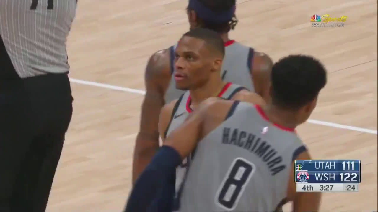 WATCH: Russell Westbrook has hilarious reaction to free throw air ball 
