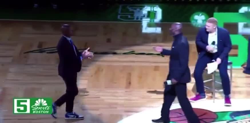 Kevin Garnett Squashes Beef With Ray Allen At Jersey Retirement Ceremony