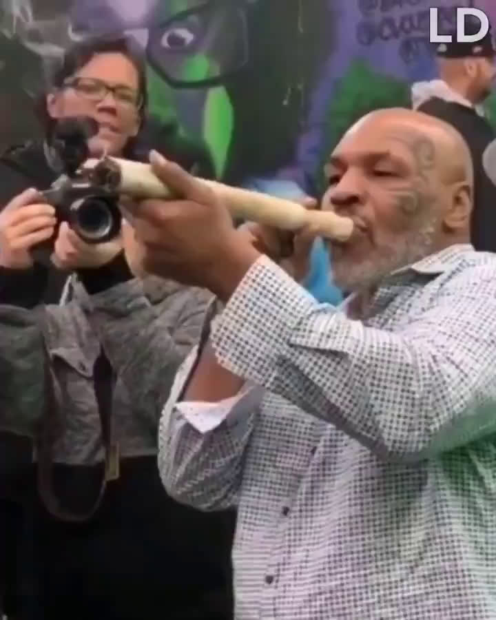 Mike Tyson é flagrado fumando tora de maconha em festival; veja