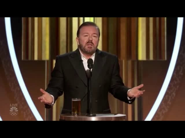Ricky Gervais opening monologue Golden Globes 2020