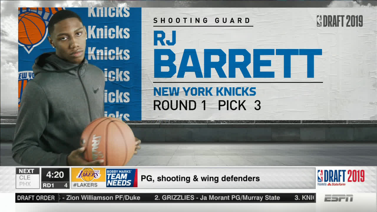 RJ Barrett breaks down on his fathers shoulder after being selected #3 overall by the New York Nicks in the 2019 NBA Draft r/nba