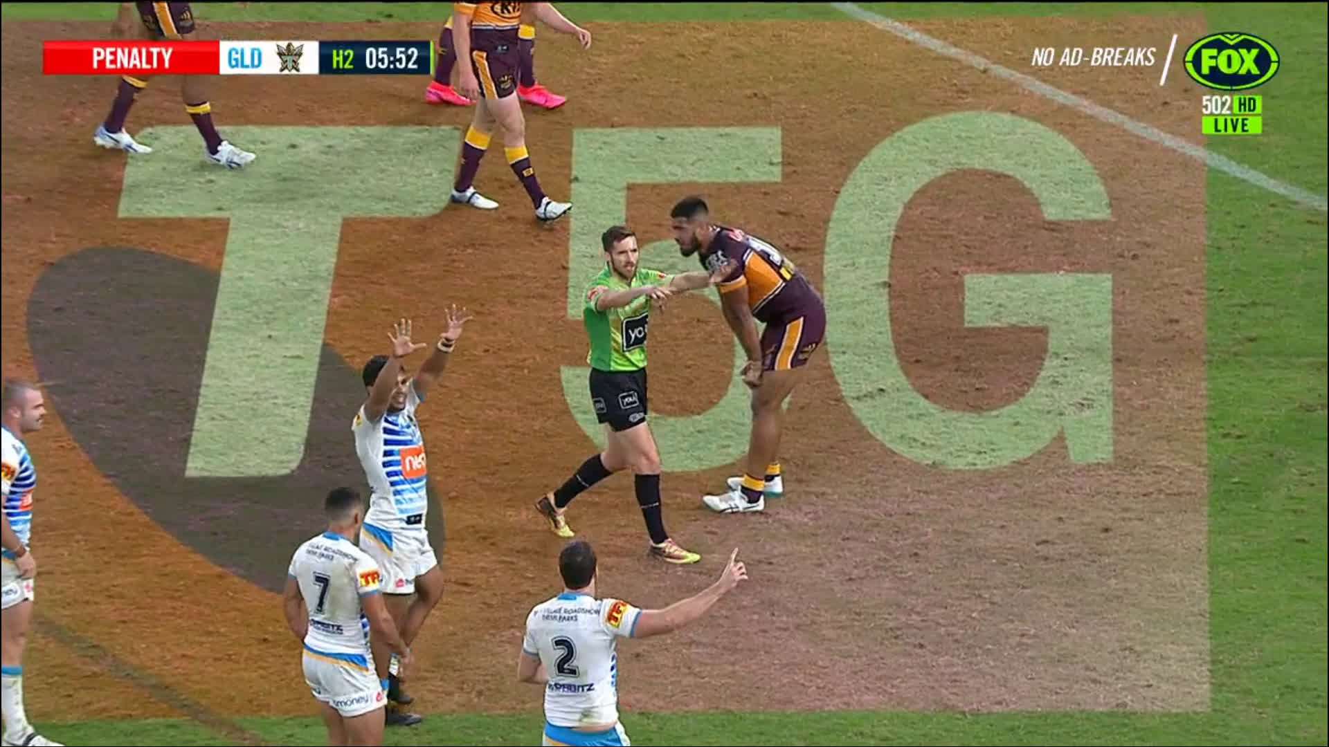 cheeky reaction to a ref call