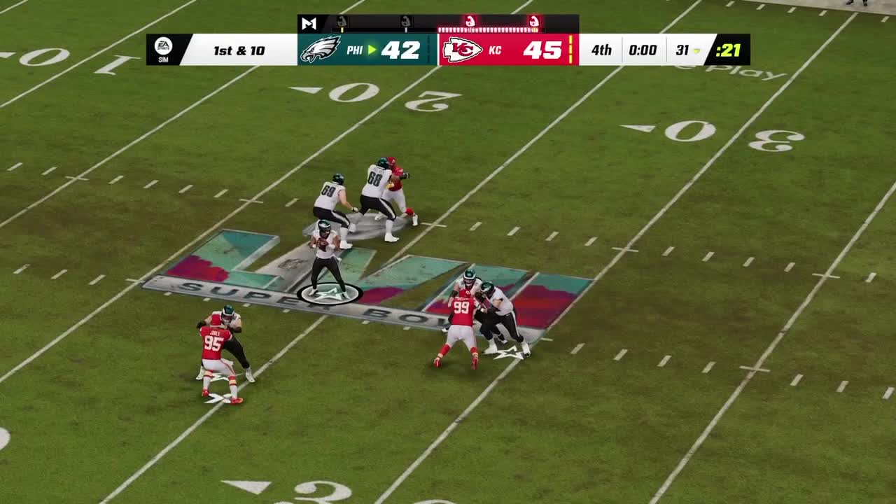 Chiefs-Eagles Super Bowl simulation has been running on Madden NFL