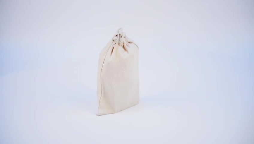 (12 Pack) 1 Dozen - Durable Cotton Drawstring Tote Bags (White)