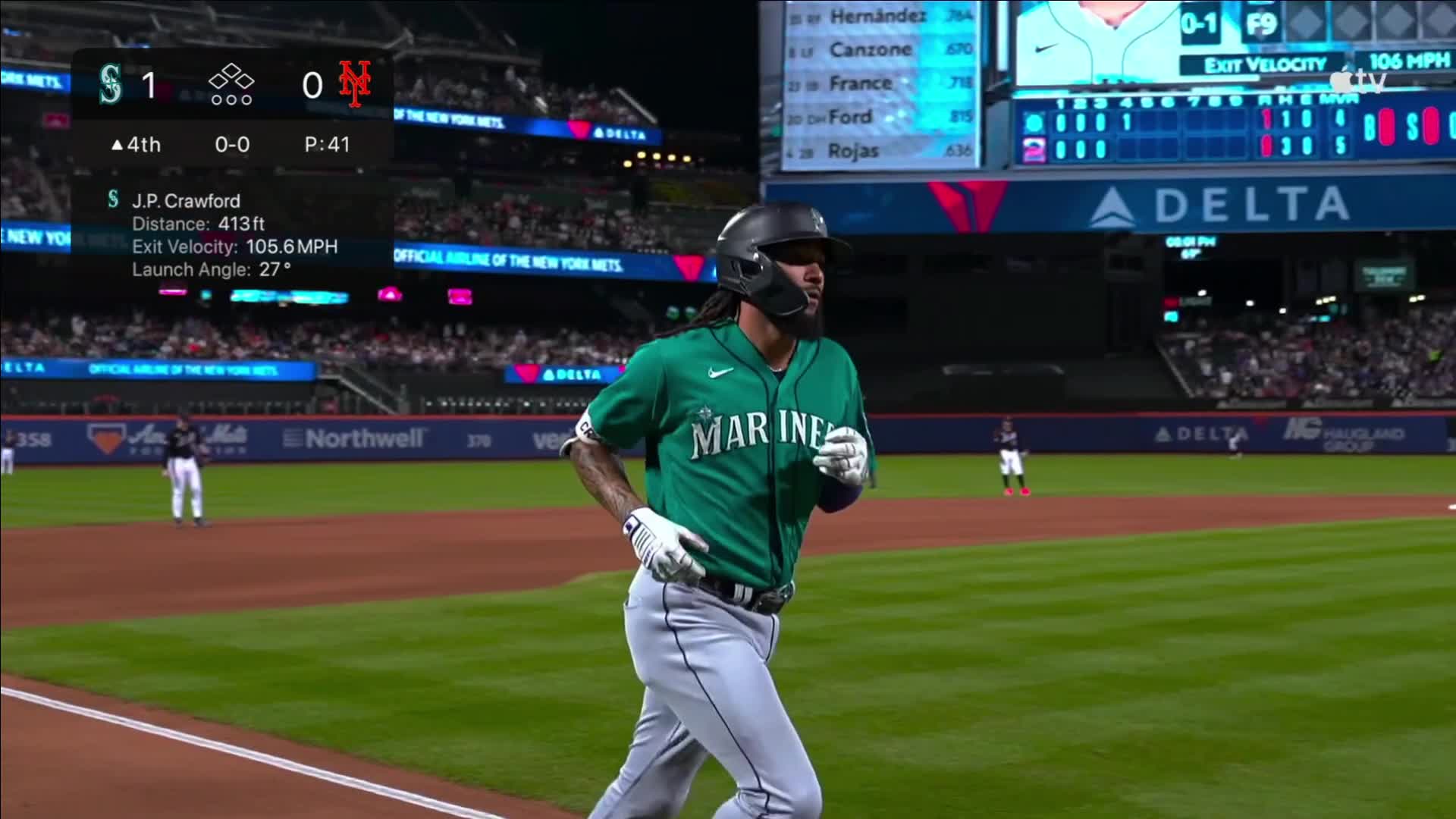 JP Ding Dong's his way to a first inning HR nearly to the J-Rod squad : r/ Mariners