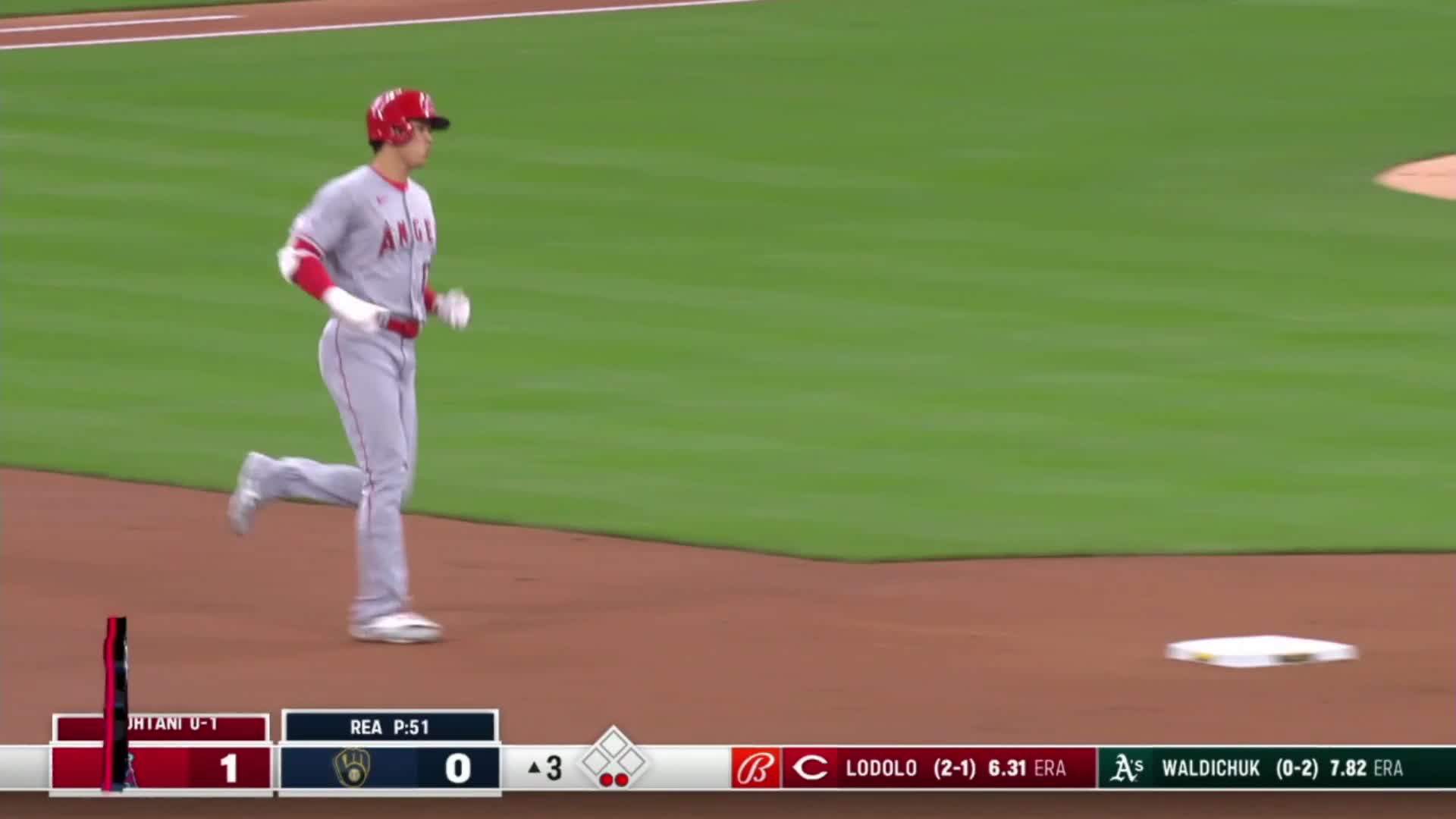 GIF: Zack Greinke throws 53 mph curve to Paul Maholm. Threw a 66