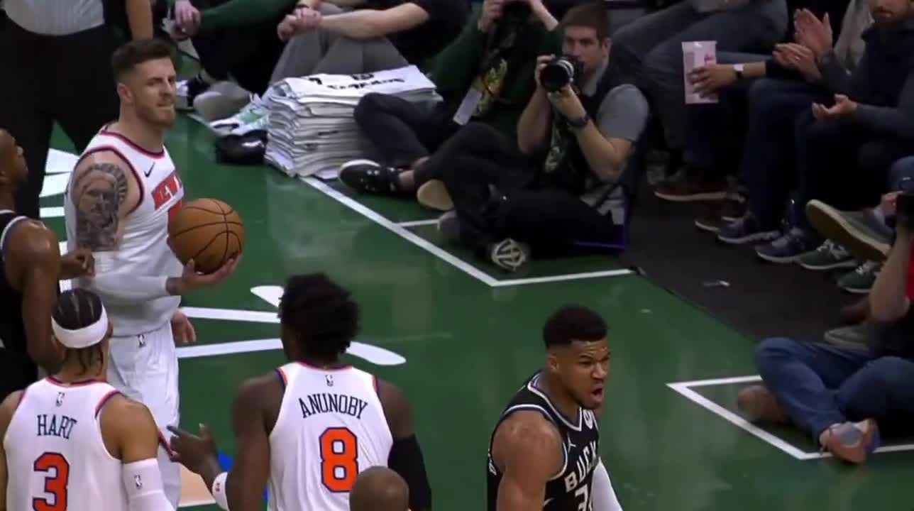 Watch [Highlight] Giannis muscles past OG Anunoby for a And-One (he ...