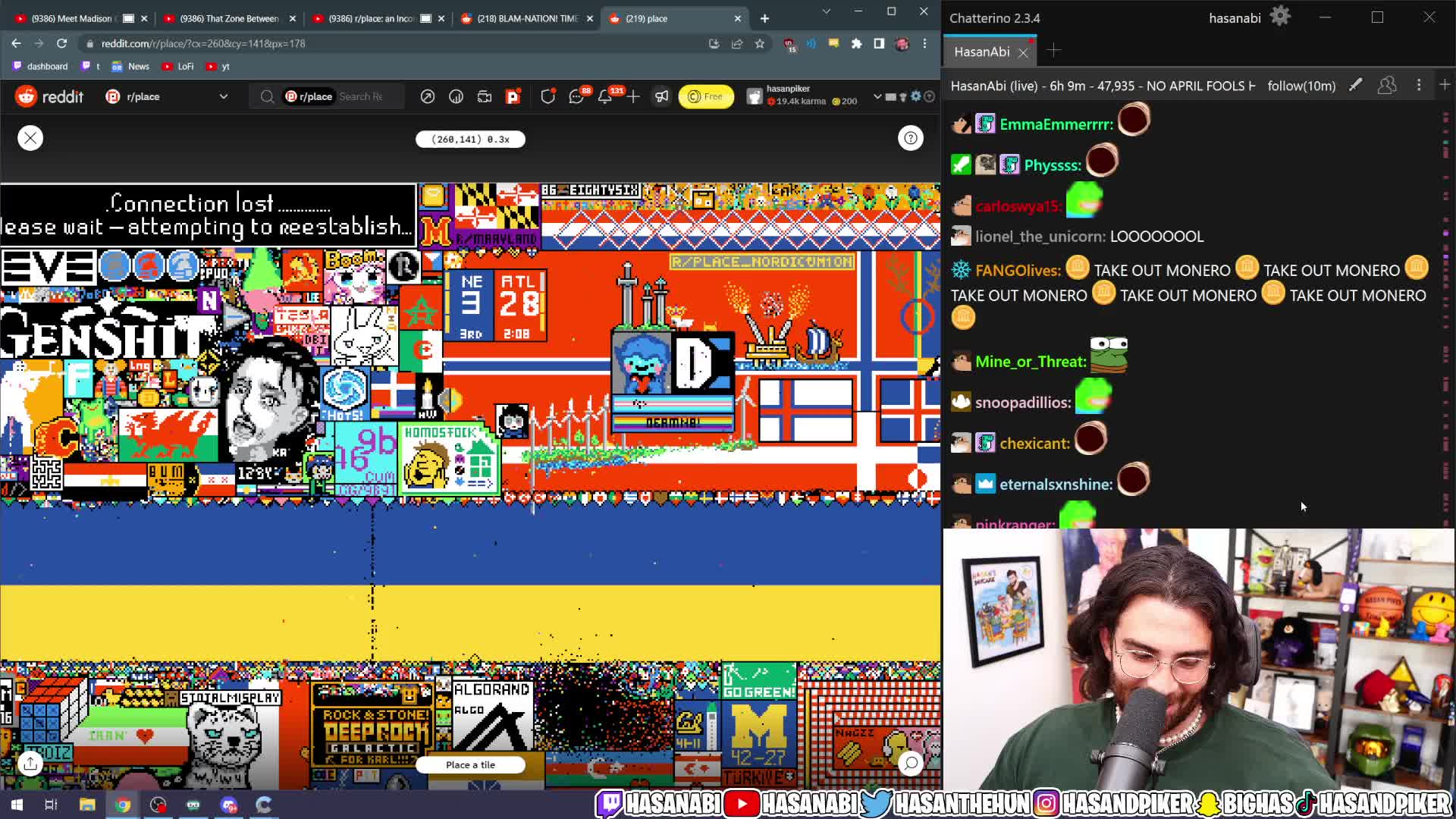 hasan DGG r/place #2 DDOS